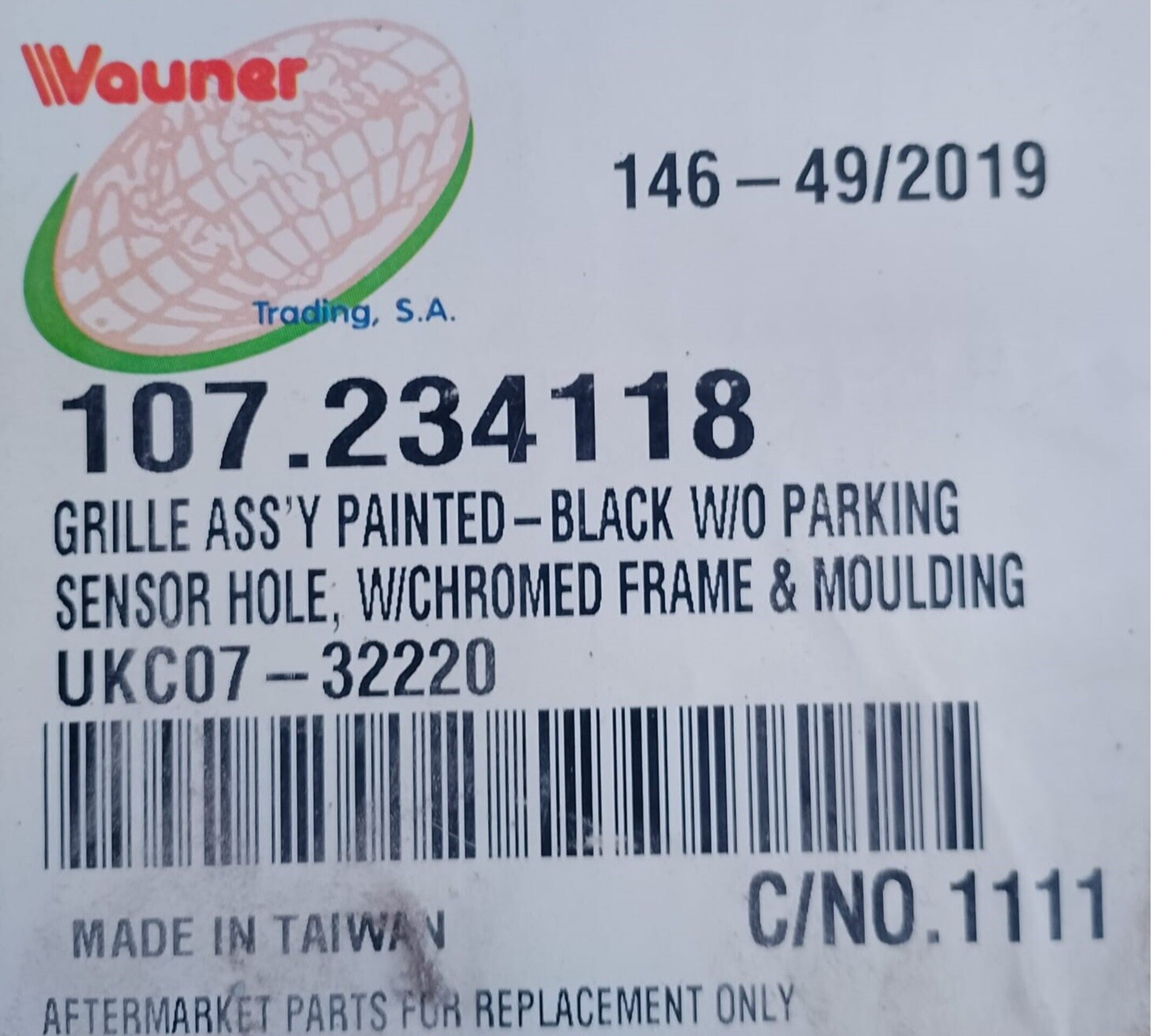 Rejilla con moldura cromada,sin sensores VW Passat B6(05-) - 5